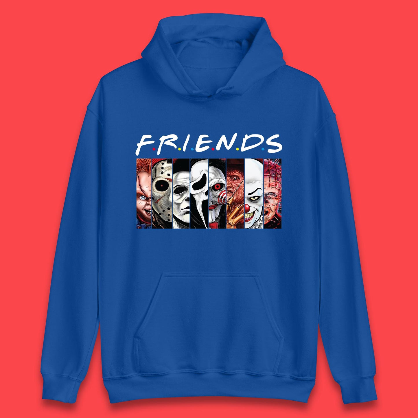 Halloween Friends Horror Movie Characters Killers Scary Friends Unisex Hoodie