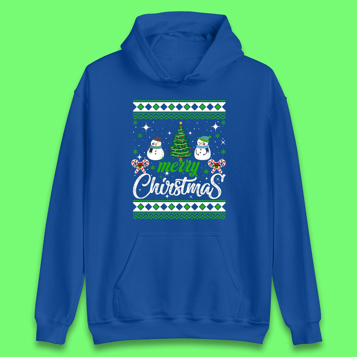 merry christmas snowman hoodie