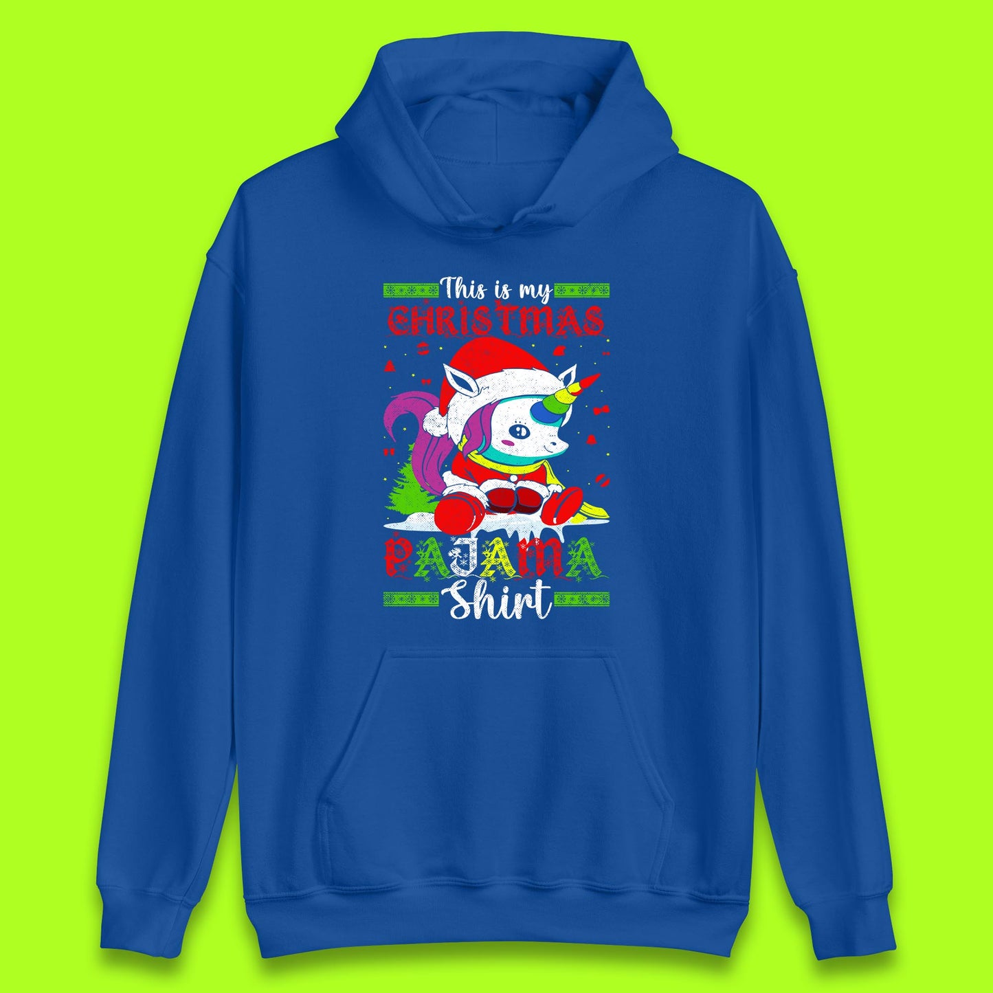 christmas unicorn santa costume hoodie