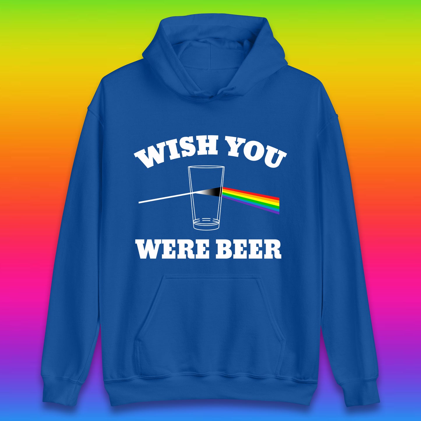 Wish You Were Beer Pink Floyd Beer Parody Song Funny Beer Alcohol Drinking Lovers Unisex Hoodie