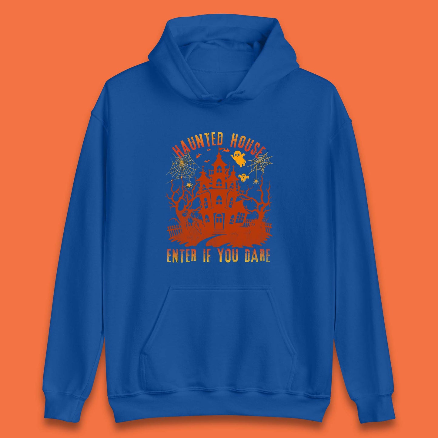 Haunted House Enter If You Dare Scary Halloween Nightmare House Spooky Season Halloween Party Unisex Hoodie
