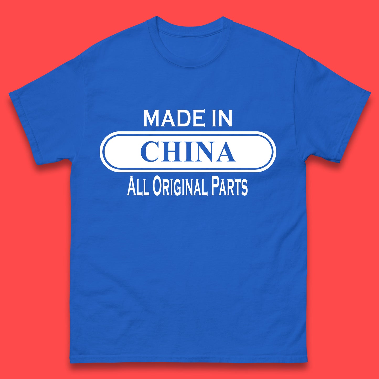 Made In China All Original Parts Vintage Retro Birthday Chinatown City of Westminster, London Gift Mens Tee Top