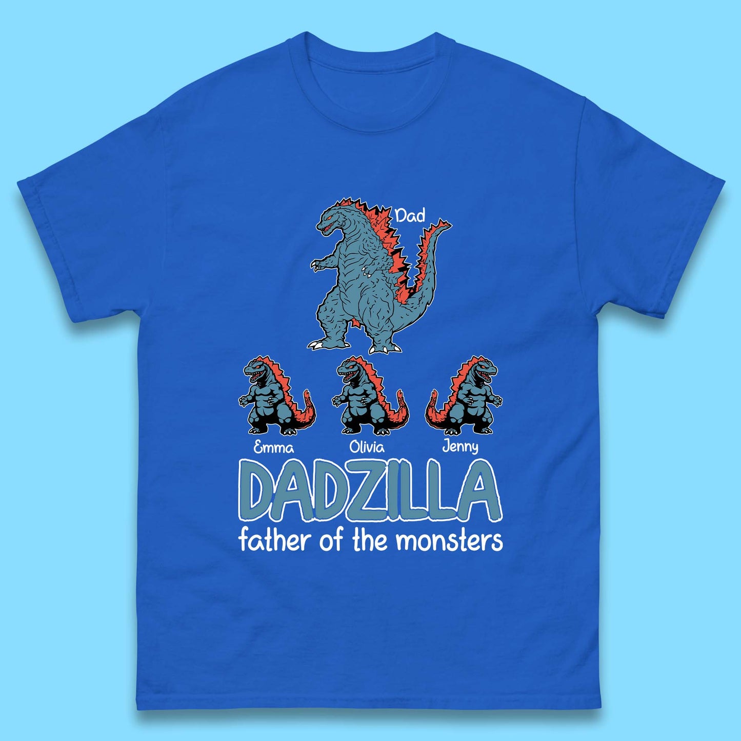 Personalised Dadzilla Mens T-Shirt