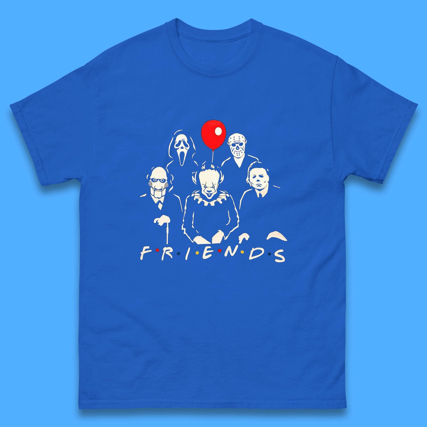 Halloween Friends Horror Movie Killers Characters Halloween Villians Mens Tee Top