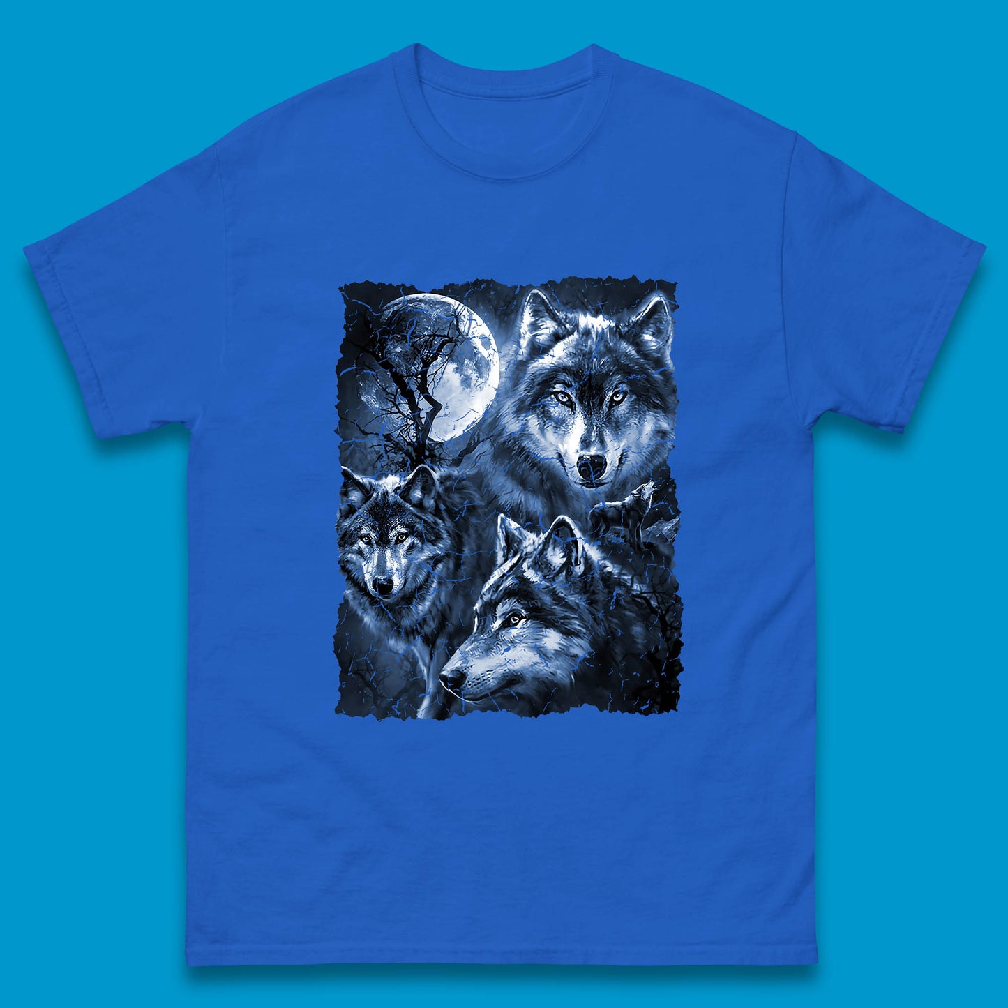 Wolf Family Howling 3 Wolf Moon Wild Free Wolves Three Gray Wolf Dog Animal The Mountain Mens Tee Top