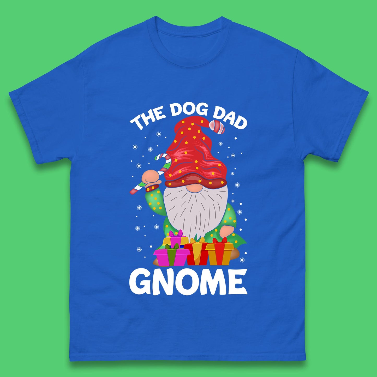 the dog dad gnome christmas t shirt