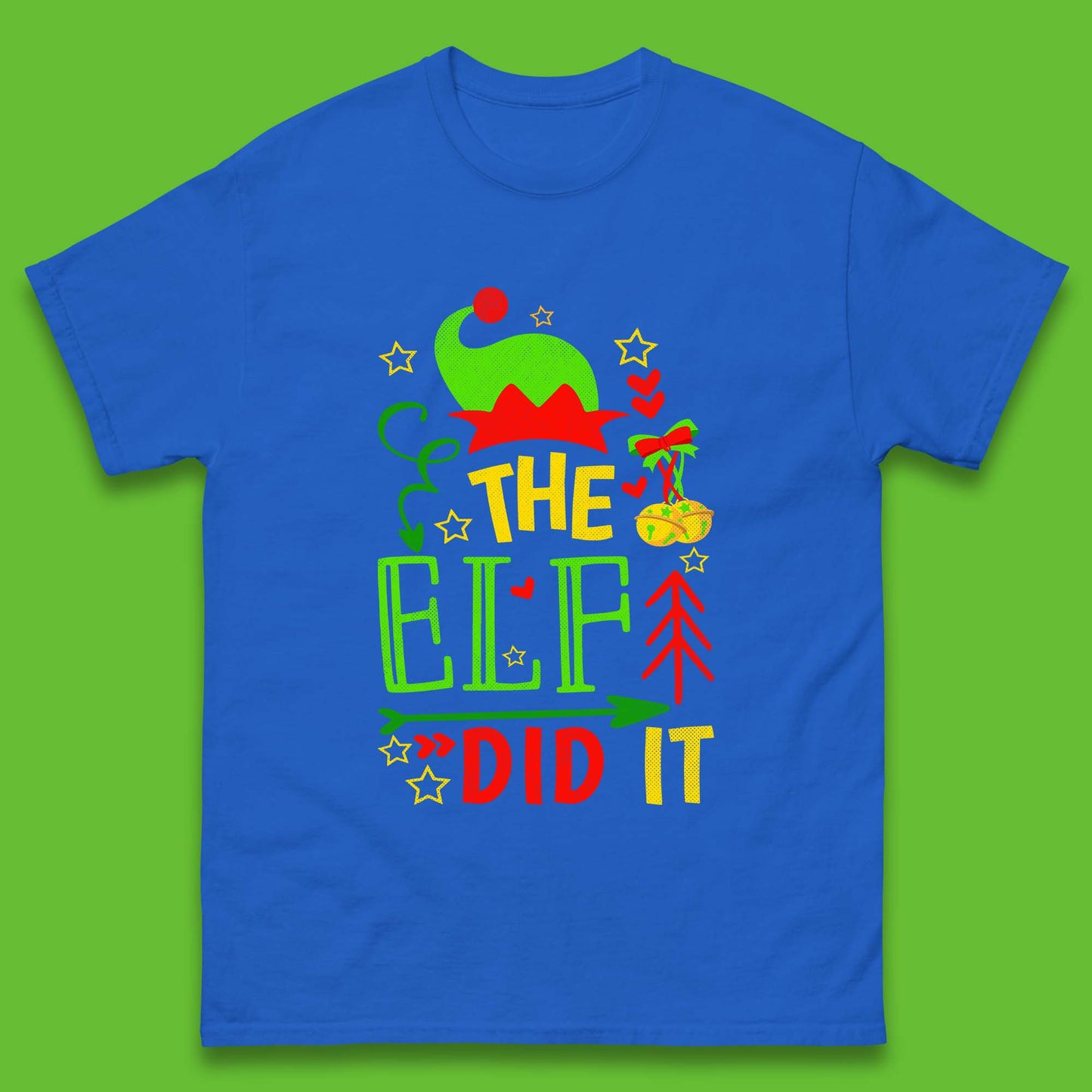 christmas the elf did it funny t shirt