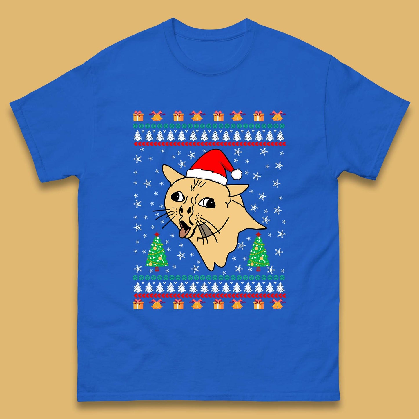 coughing cat christmas t shirt