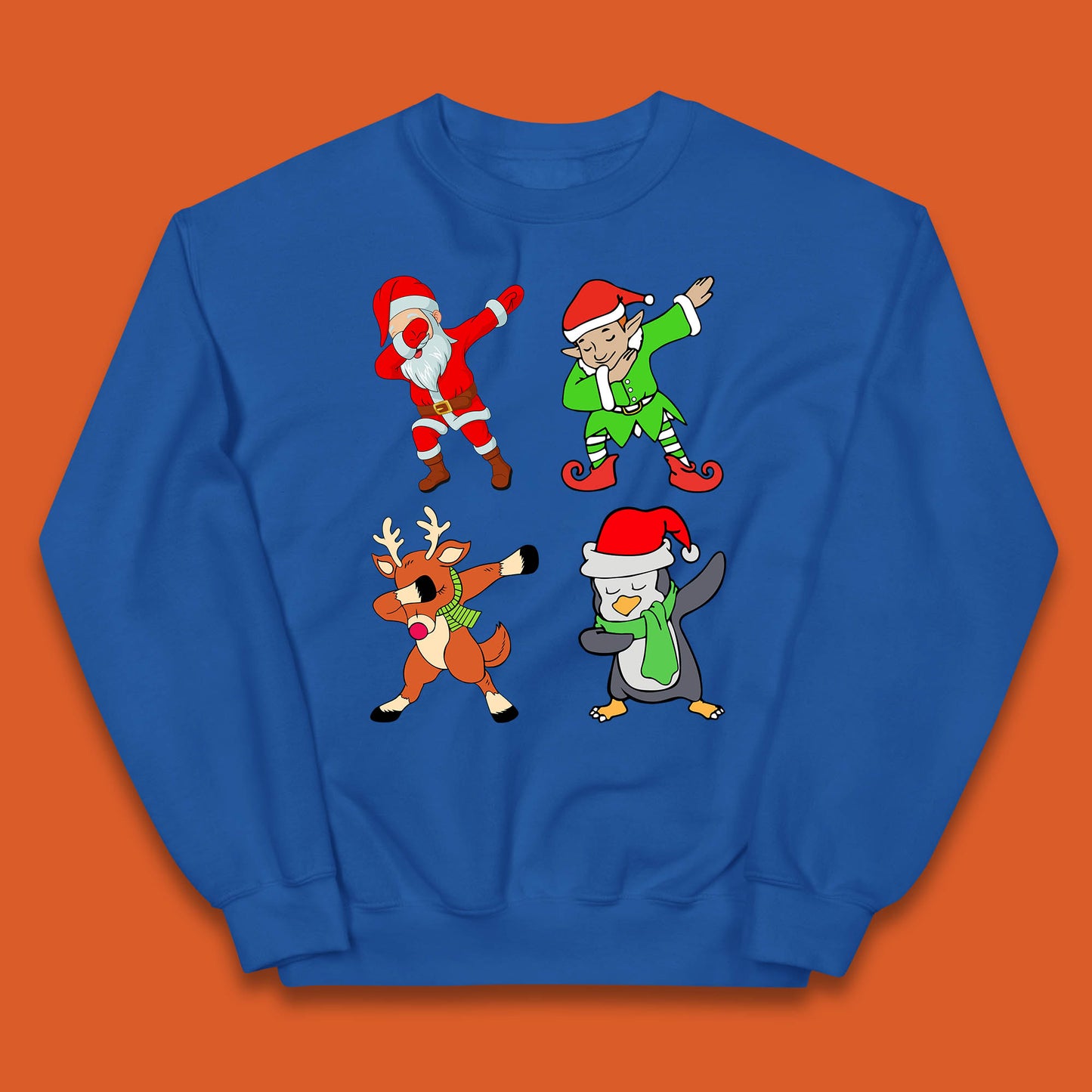 santa claus & friends dabbing jumper