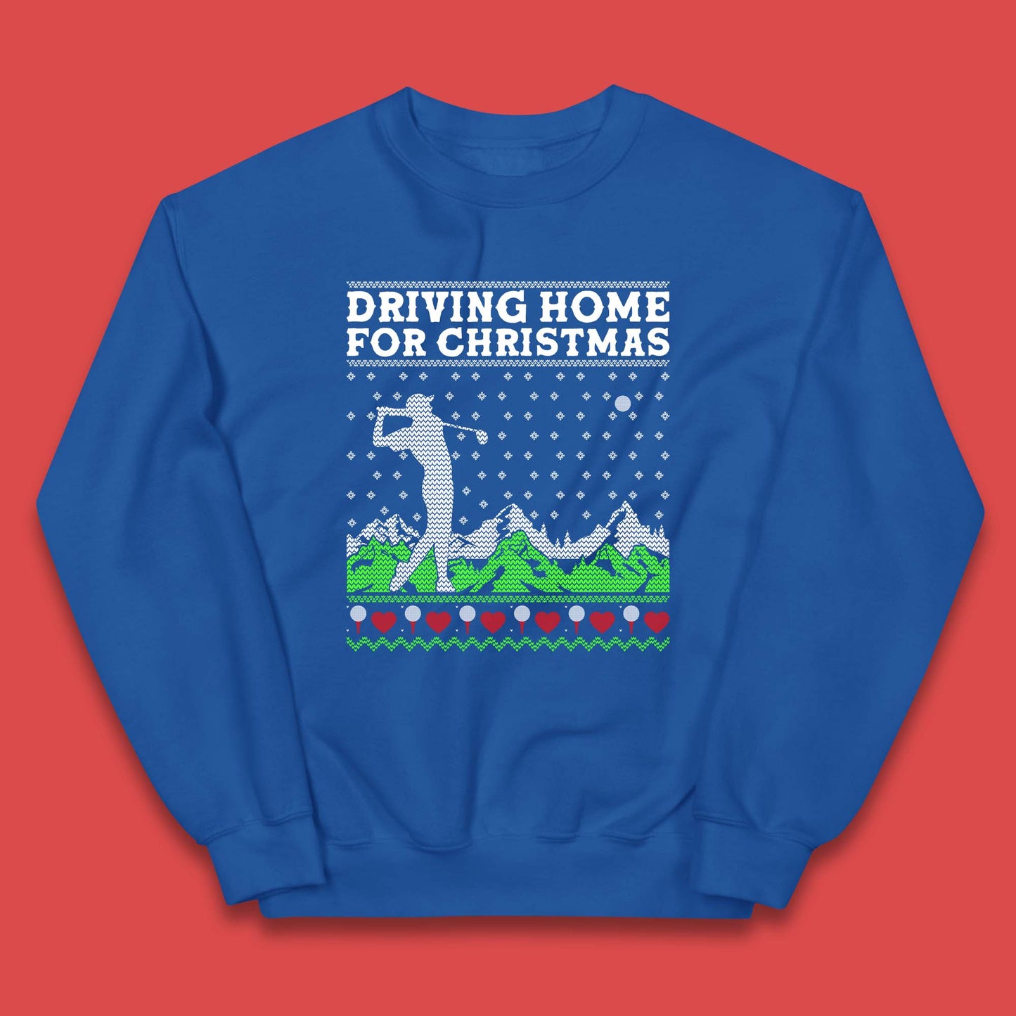 Driving Home For Christmas Golf Kids Jumper