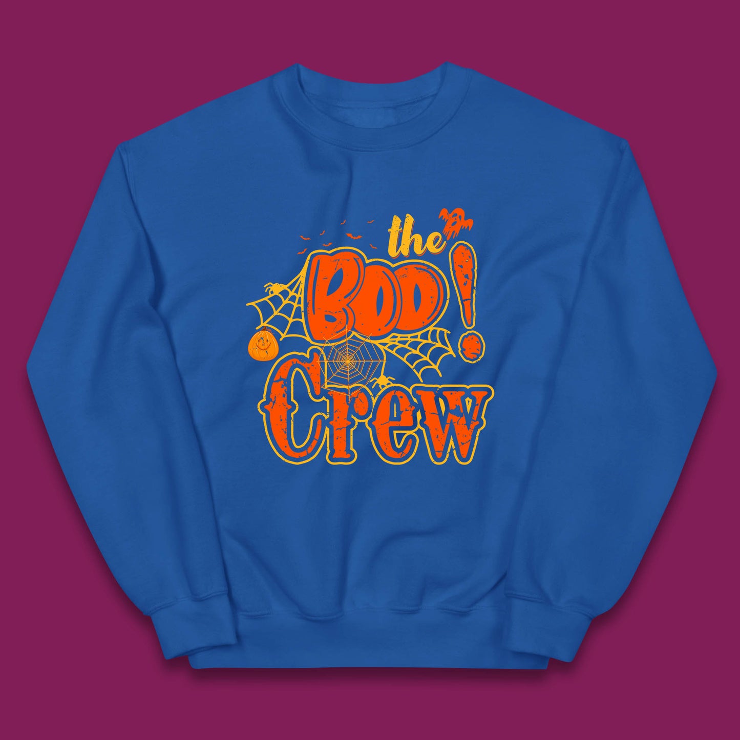 The Boo Crew Halloween Boo Squad Horror Scary Spokky Matching Costume Kids Jumper