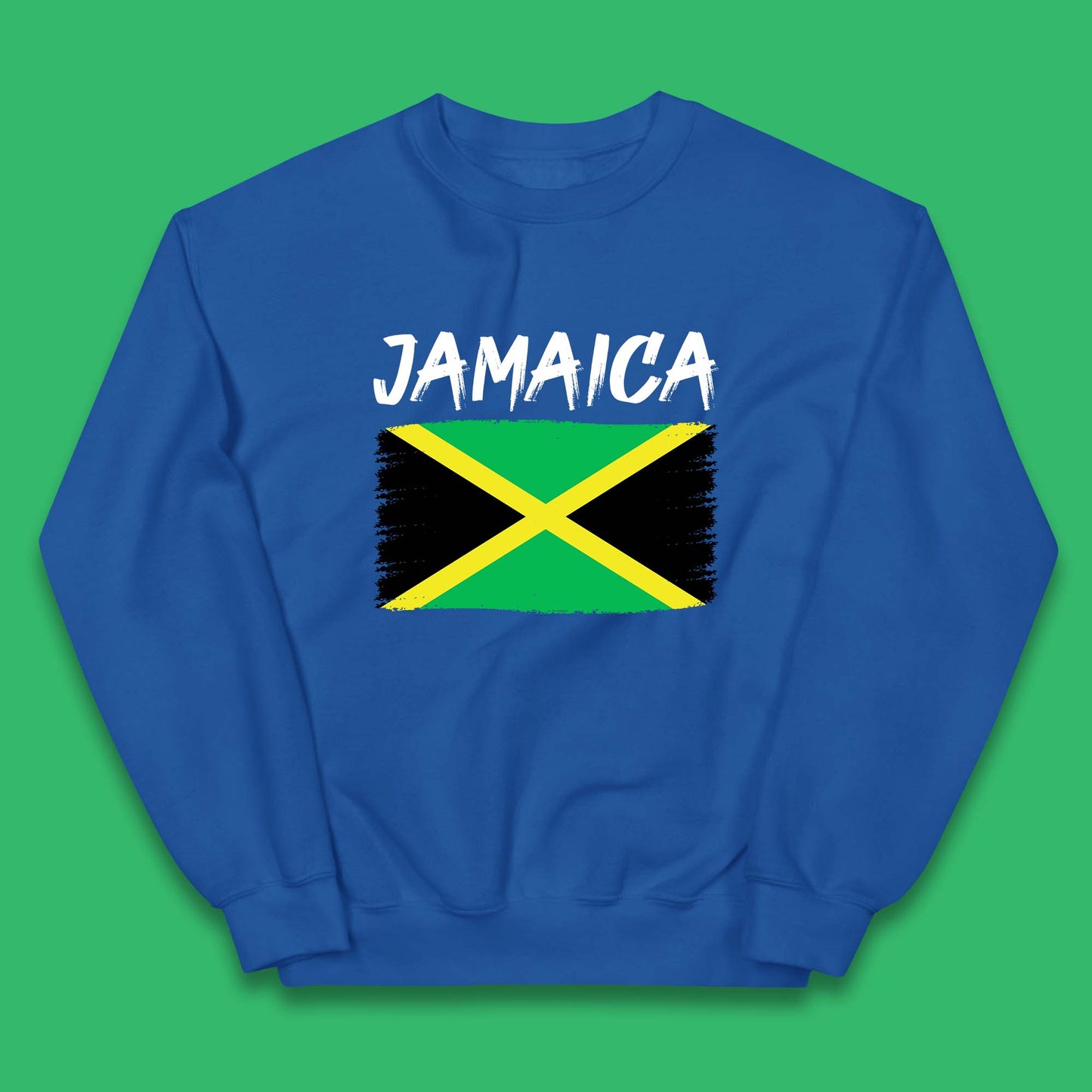 Jamaica Distressed Flag Country In The Caribbean Jamaican Flag Patriotism Kids Jumper