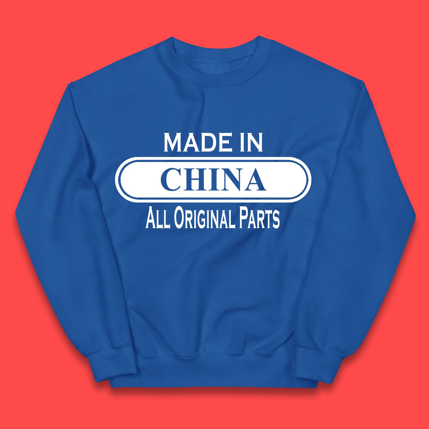 Made In China All Original Parts Vintage Retro Birthday Chinatown City of Westminster, London Gift Kids Jumper