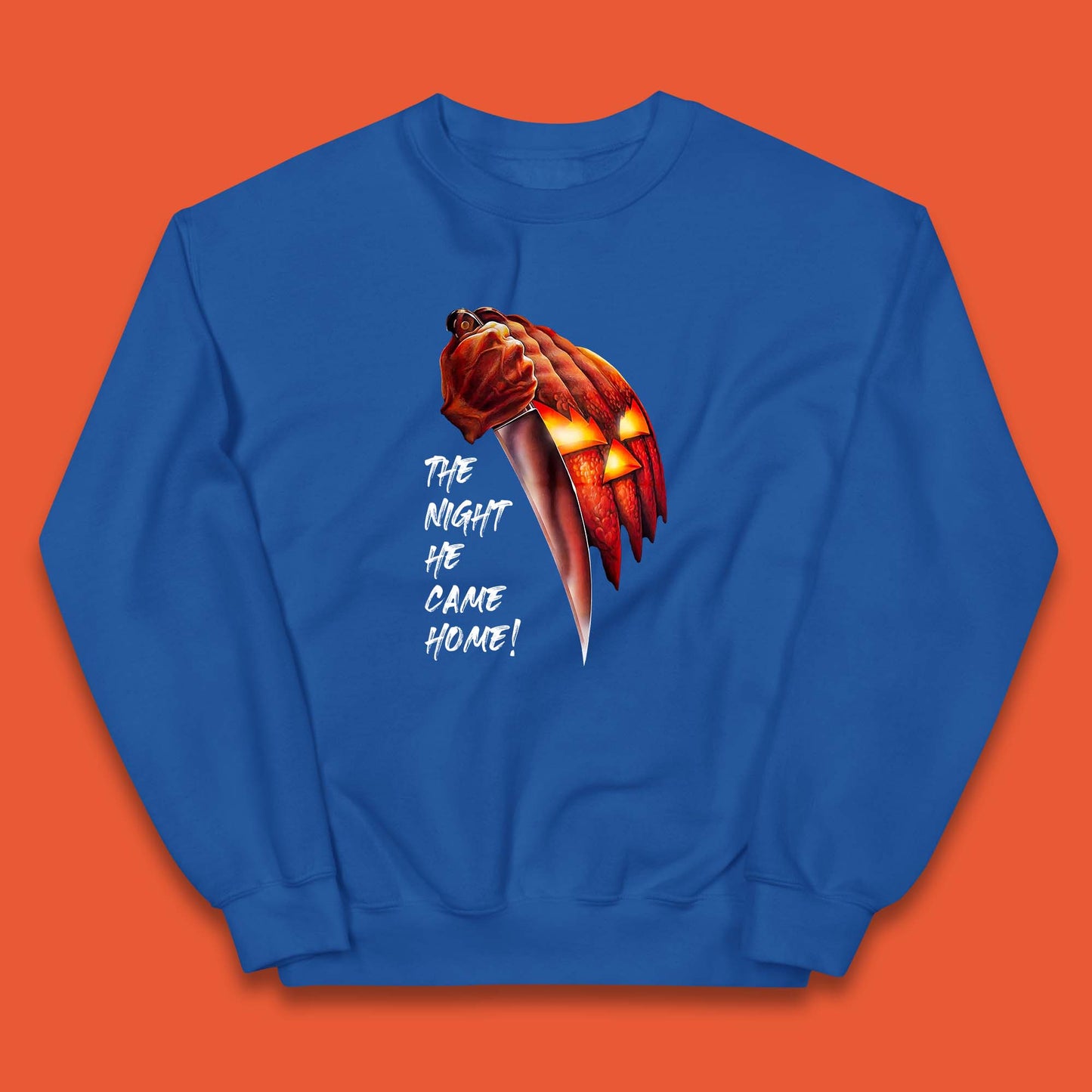The Night He Came Home Michael Myers Happy Halloween Pumpkin Jack-o'-lantern Kids Jumper