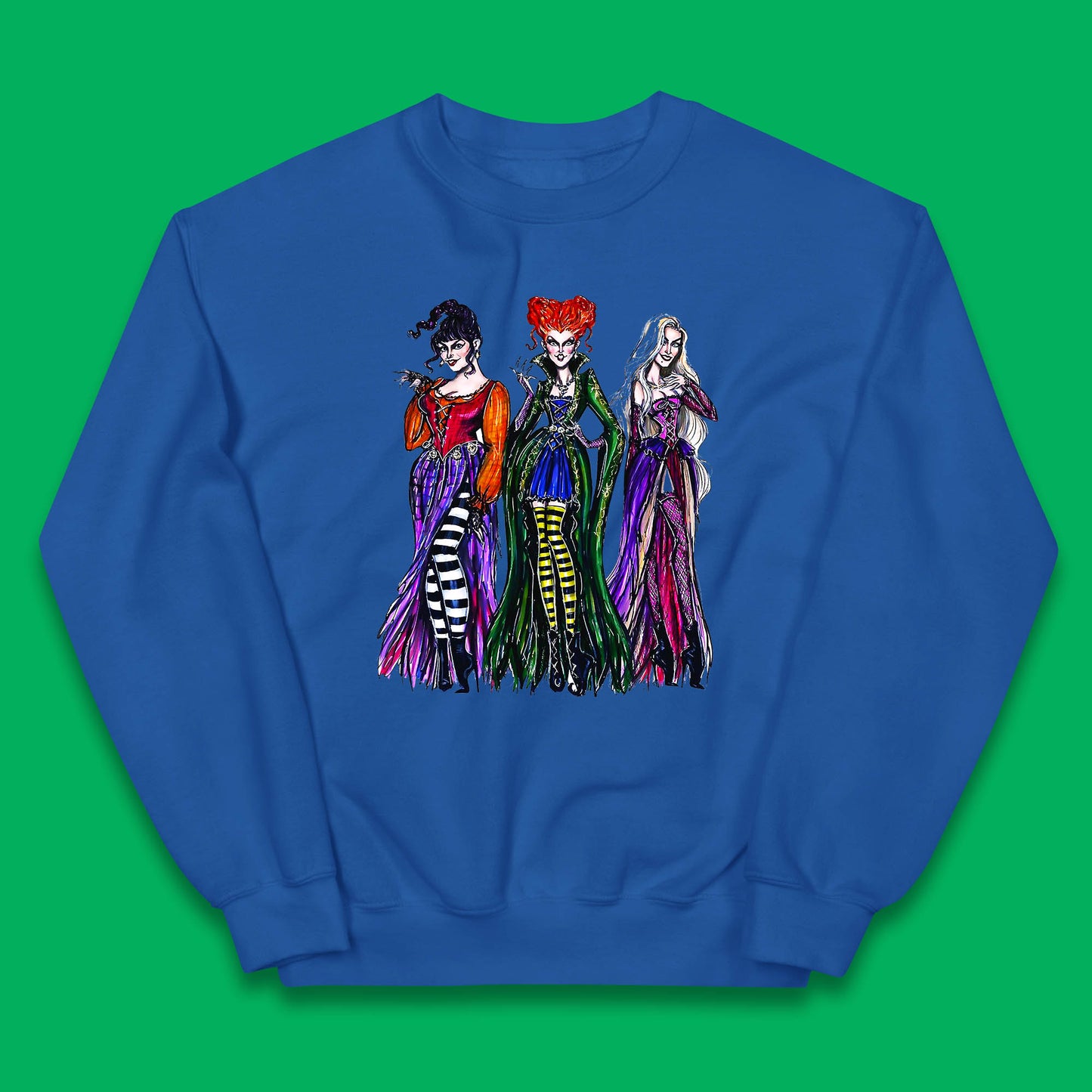 Halloween The Sanderson Sisters From Hocus Pocus Vintage Halloween Witches Kids Jumper