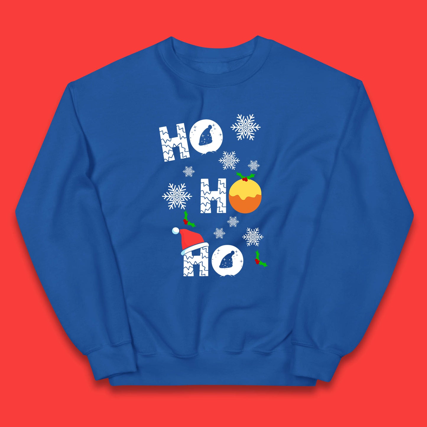 ho ho ho christmas santa hat jumper