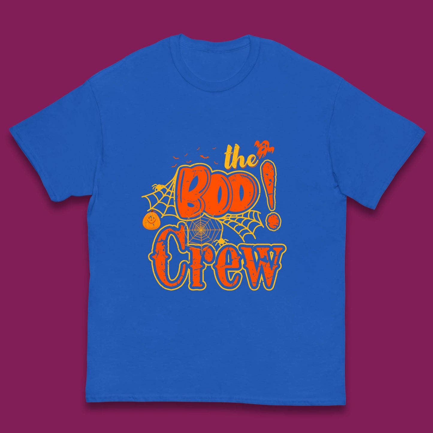 The Boo Crew Halloween Boo Squad Horror Scary Spokky Matching Costume Kids T Shirt