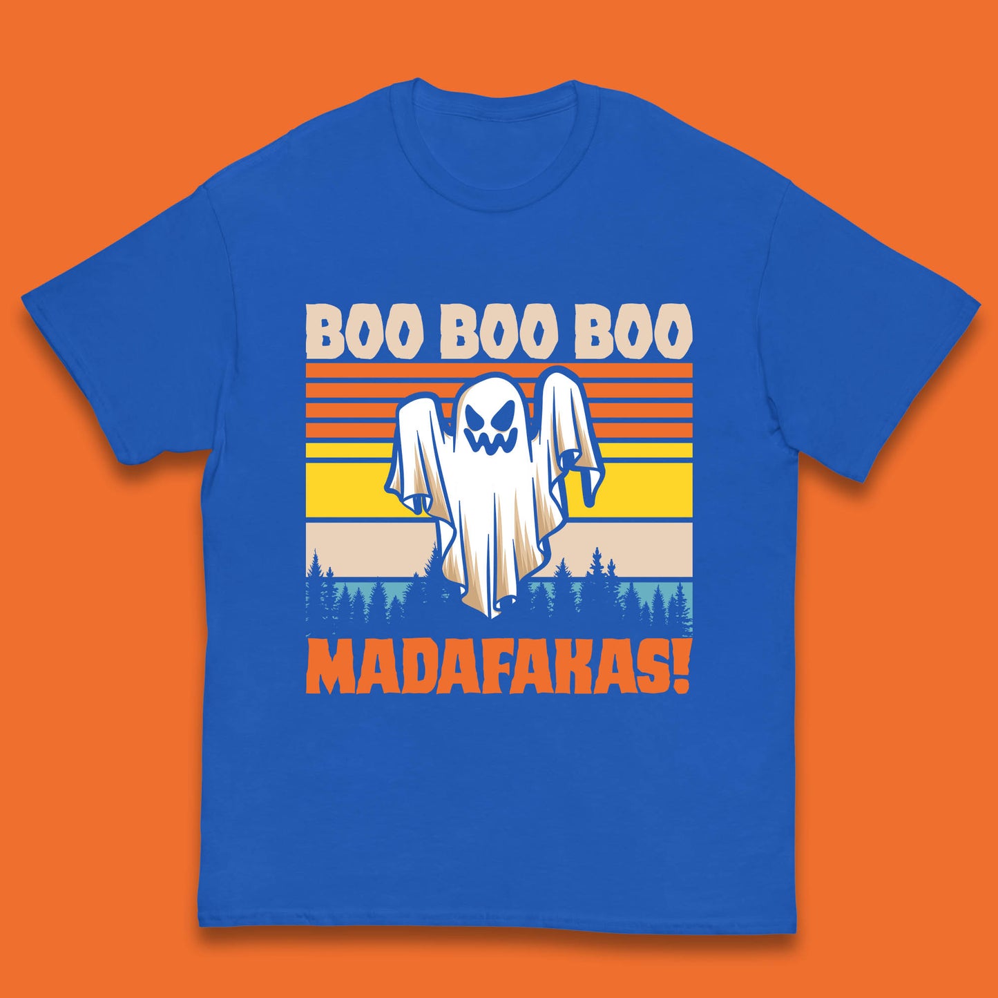 Ghost Say Boo Boo Boo Madafakas Halloween Vintage Horror Scary Boo Ghost Kids T Shirt