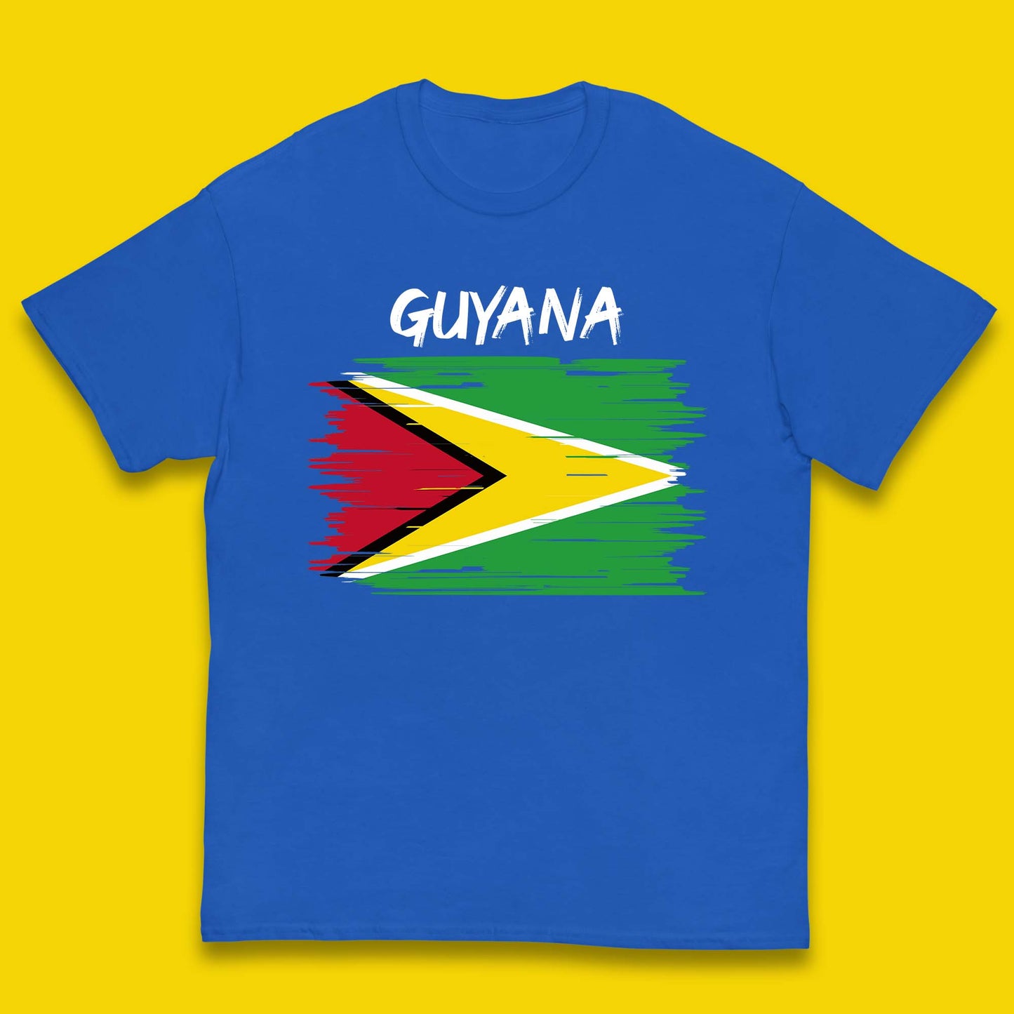 Guyana Flag Distressed Guyanese Flag Country In South America Kids T Shirt