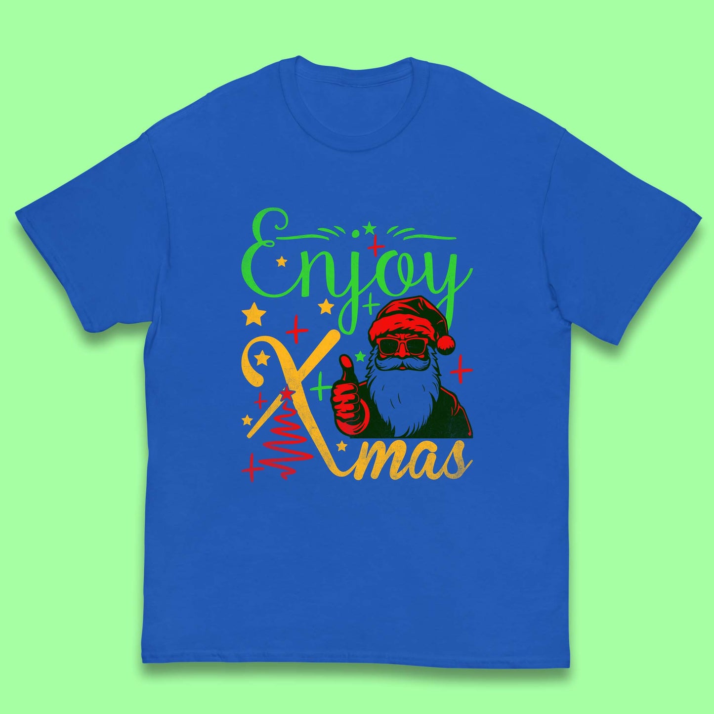 santa claus thumbs up christmas t shirt