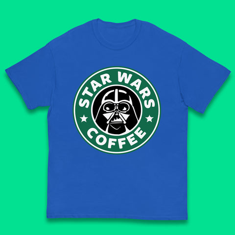Sci-fi Action Adventure Movie Character Darth Vader Star Wars Coffee Starbucks Coffee Spoof Star Wars 46th Anniversary Kids T Shirt