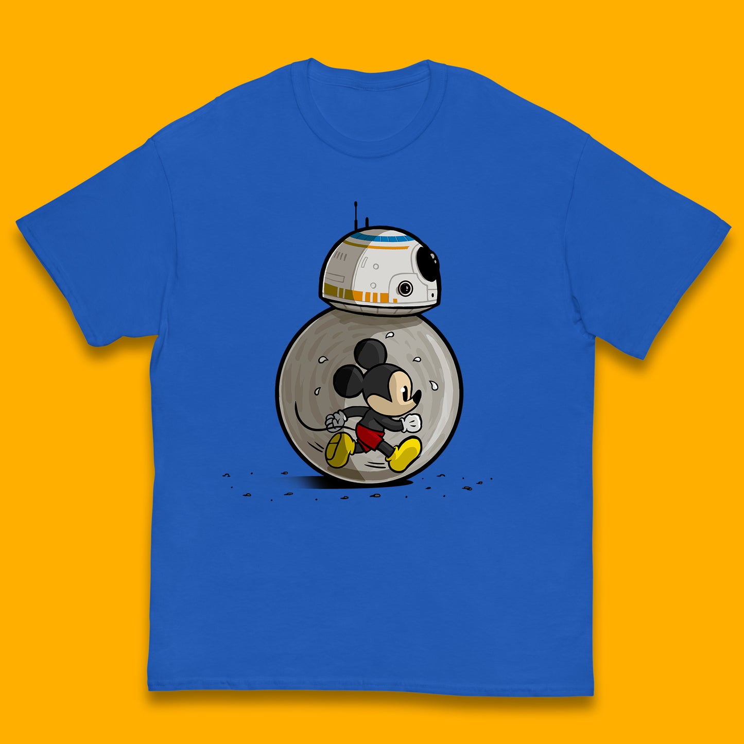 Disney Mickey Mouse BB-8 Funny Star Wars BB8 Running Mickey Disney Trip Star Wars 46th Anniversary Kids T Shirt