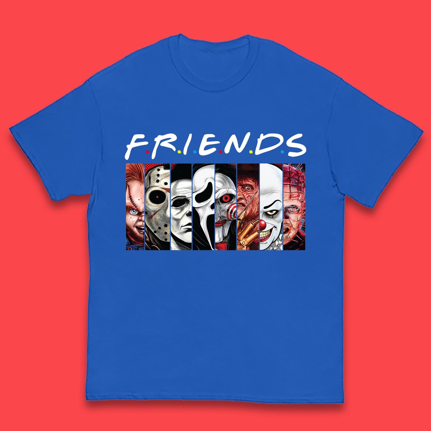 Halloween Friends Horror Movie Characters Killers Scary Friends Kids T Shirt