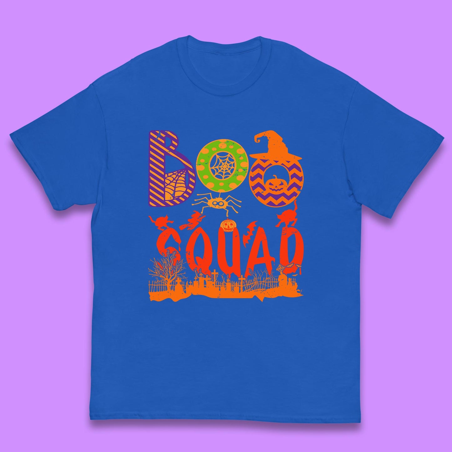 Boo Squad Halloween Matching Costume Horror Boo Crew Kids T Shirt
