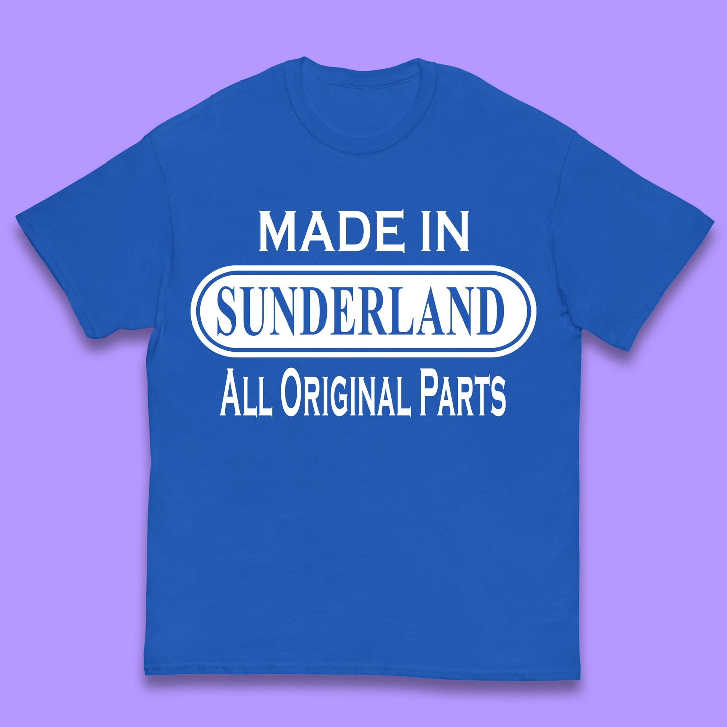 Made In Sunderland All Original Parts Vintage Retro Birthday Port City In Tyne And Wear, England Gift Kids T Shirt