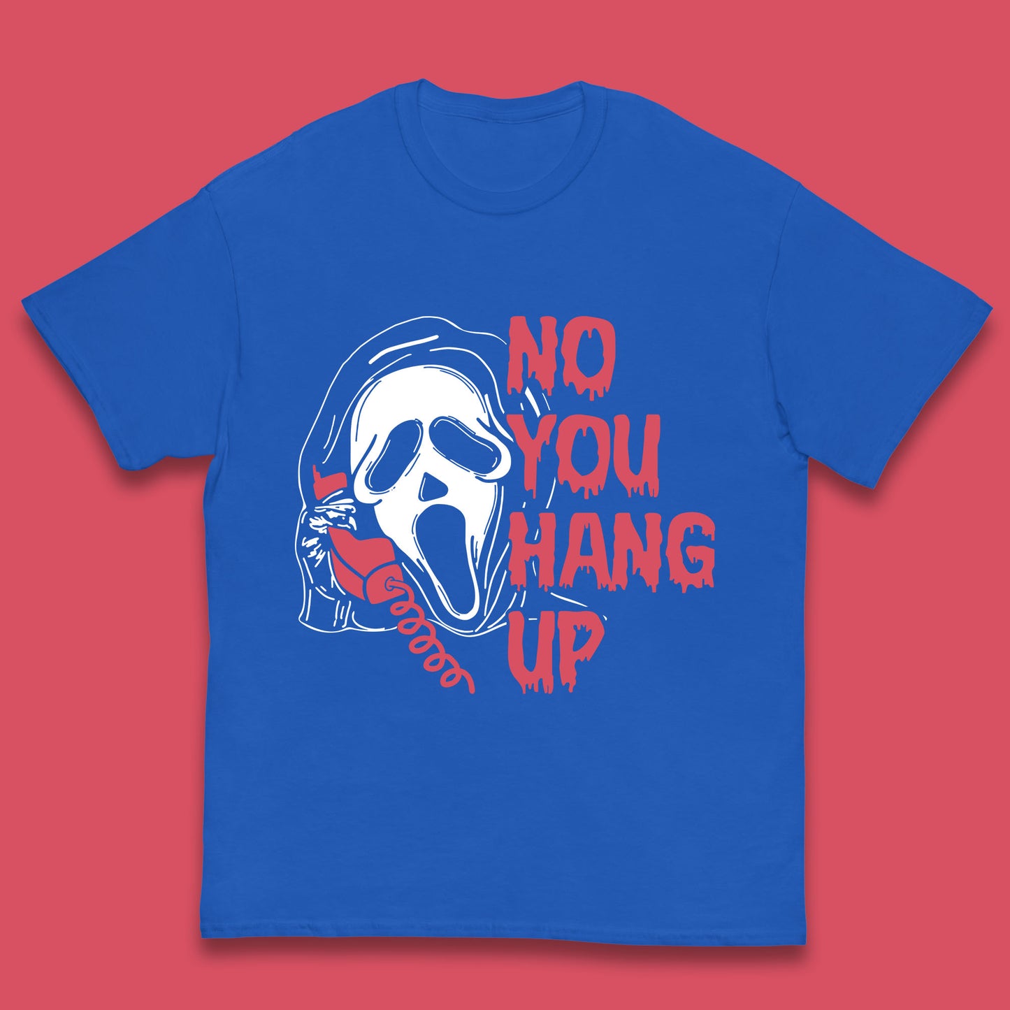 No You Hang Up Scream Ghost Funny Halloween Horror Movie Kids T Shirt
