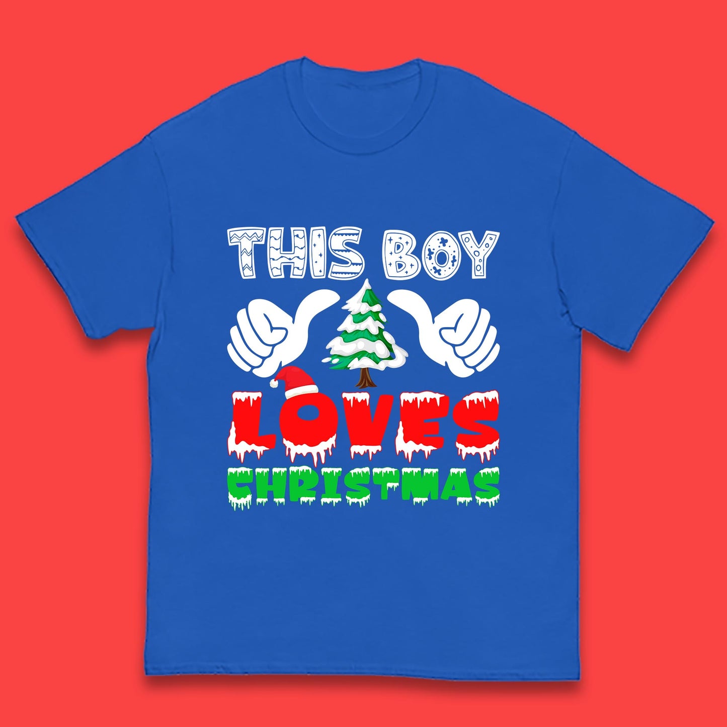 this boy loves christmas t shirt