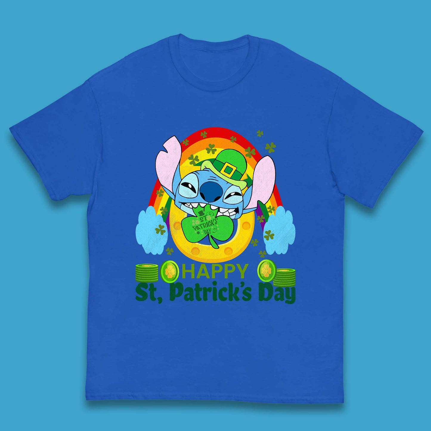 St. Patrick's Day Stitch Kids T-Shirt