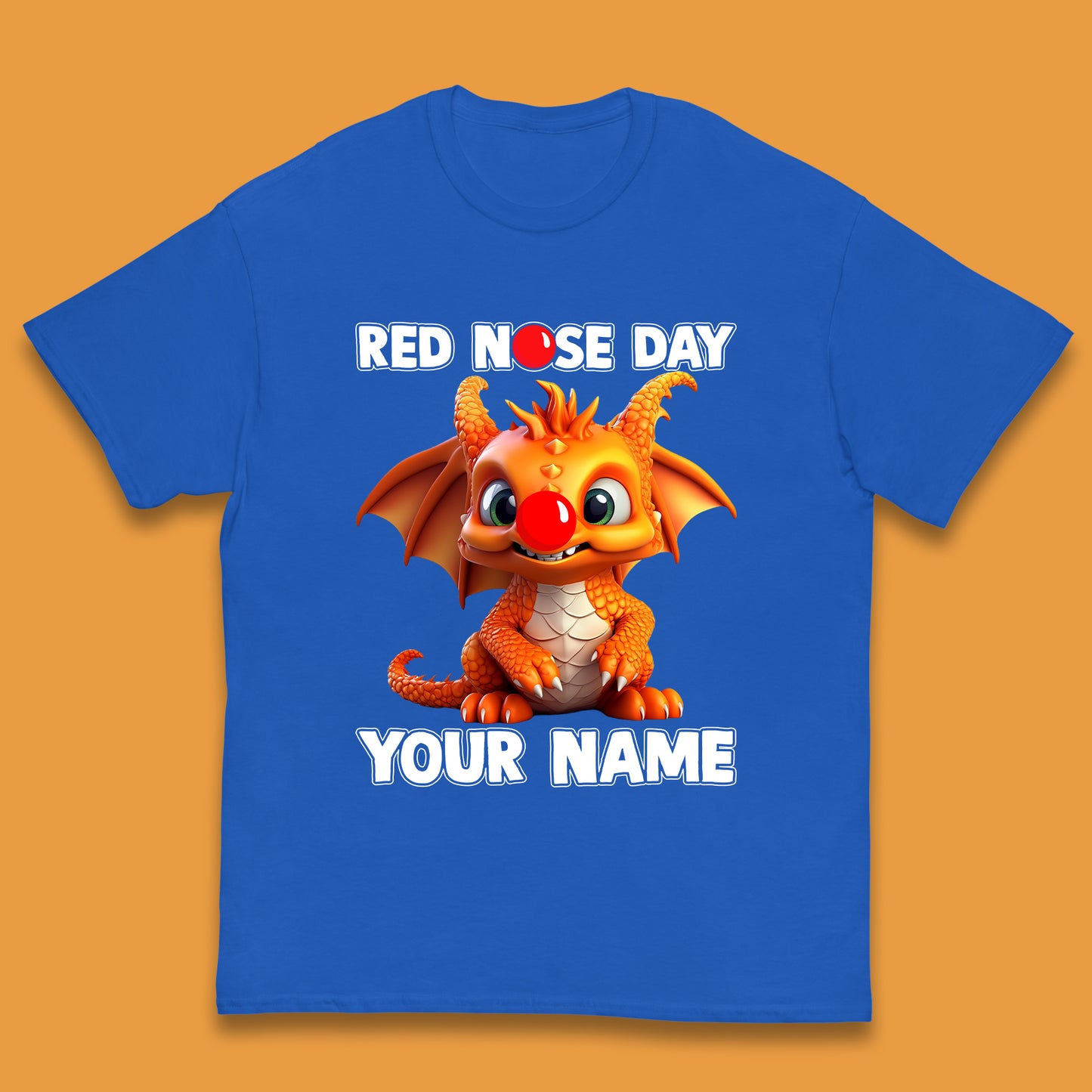 Personalised Red Nose Day Dragon Kids T-Shirt