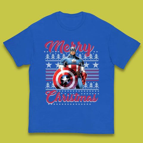 Captain America Christmas Kids T-Shirt