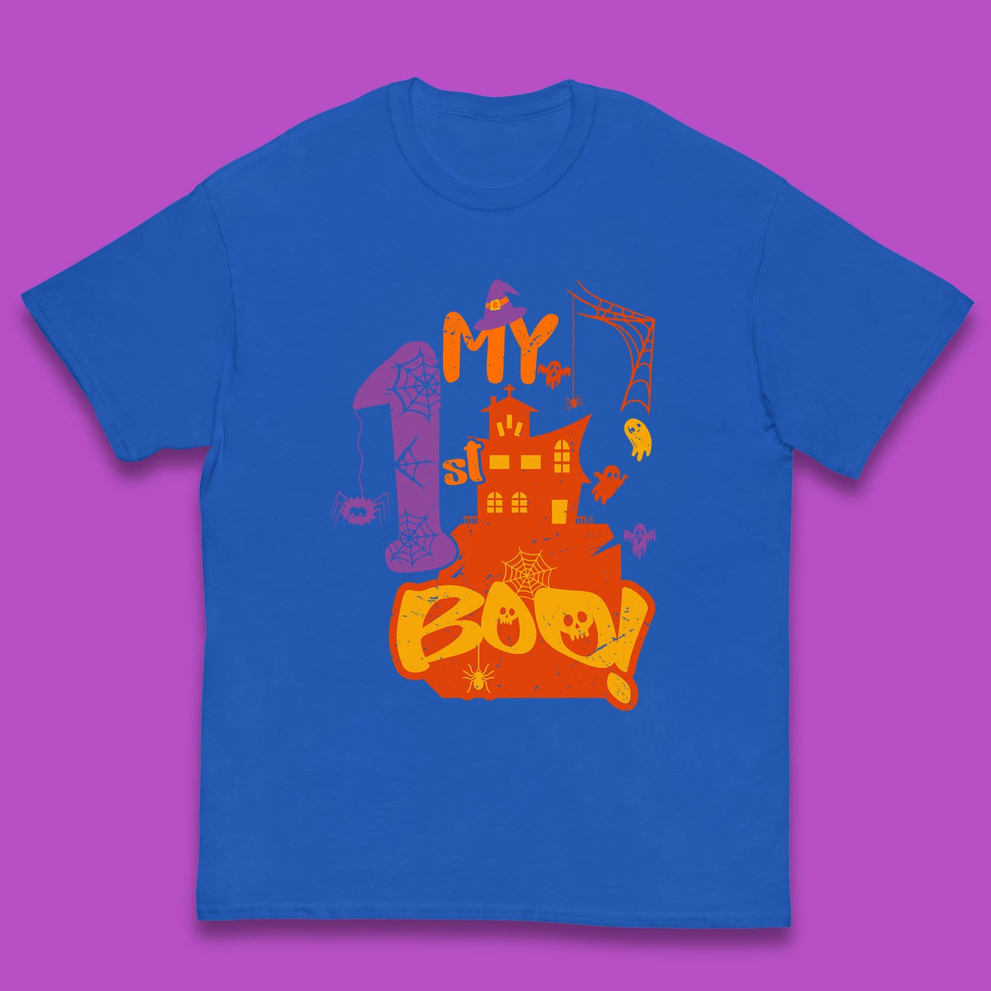 My 1st Boo Halloween Horror Scary Witch House Spooky Season Kids T Shirt