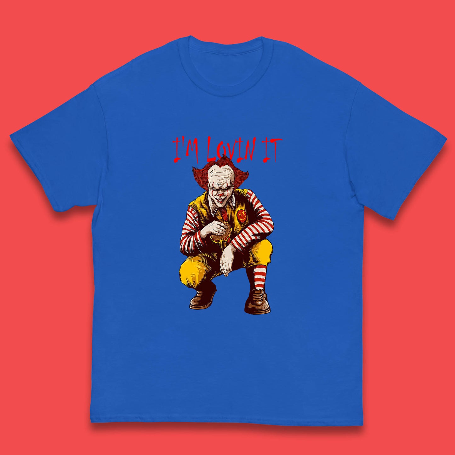 I'm Loven It Pennywise Clown Halloween IT Pennywise Clown Horror Movie Fictional Character Kids T Shirt