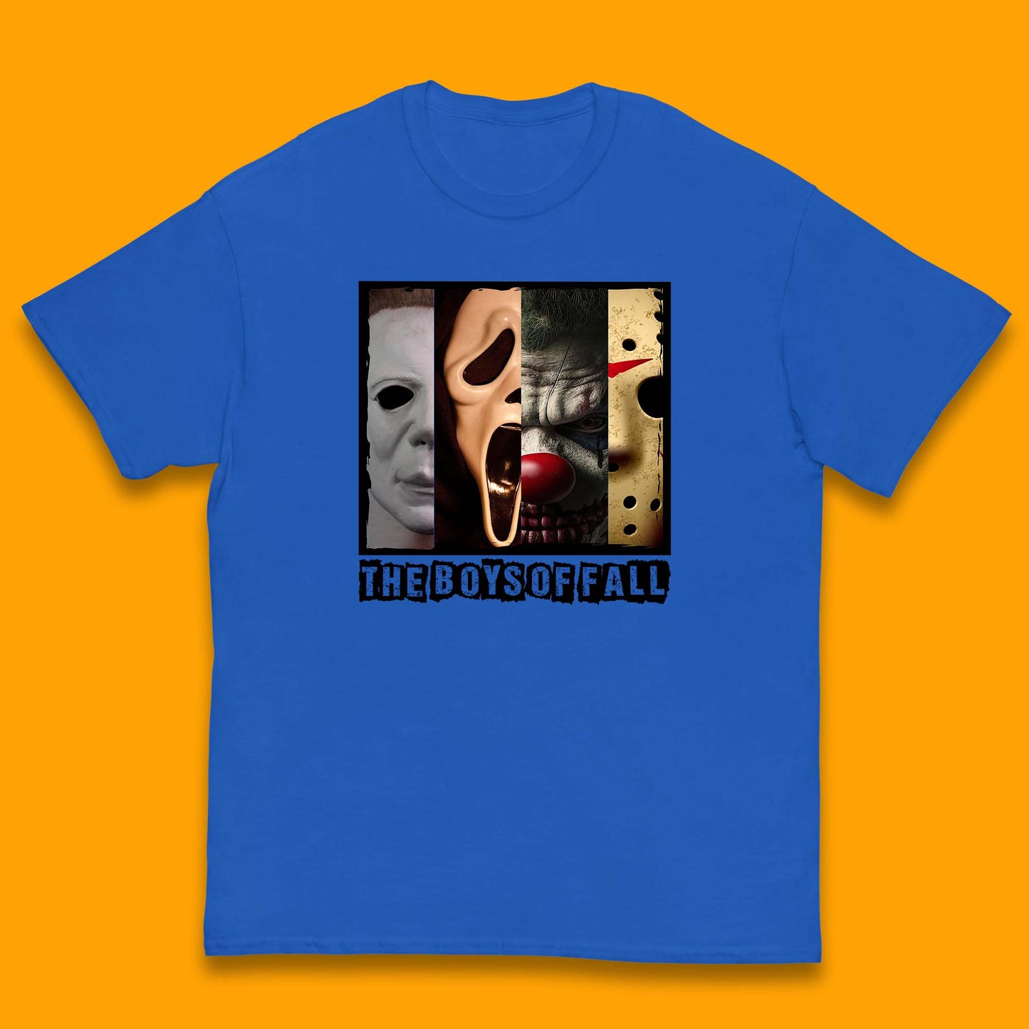The Boys Of Fall Halloween Horror Movie Characters Friends Halloween Villians Serial Killers Kids T Shirt