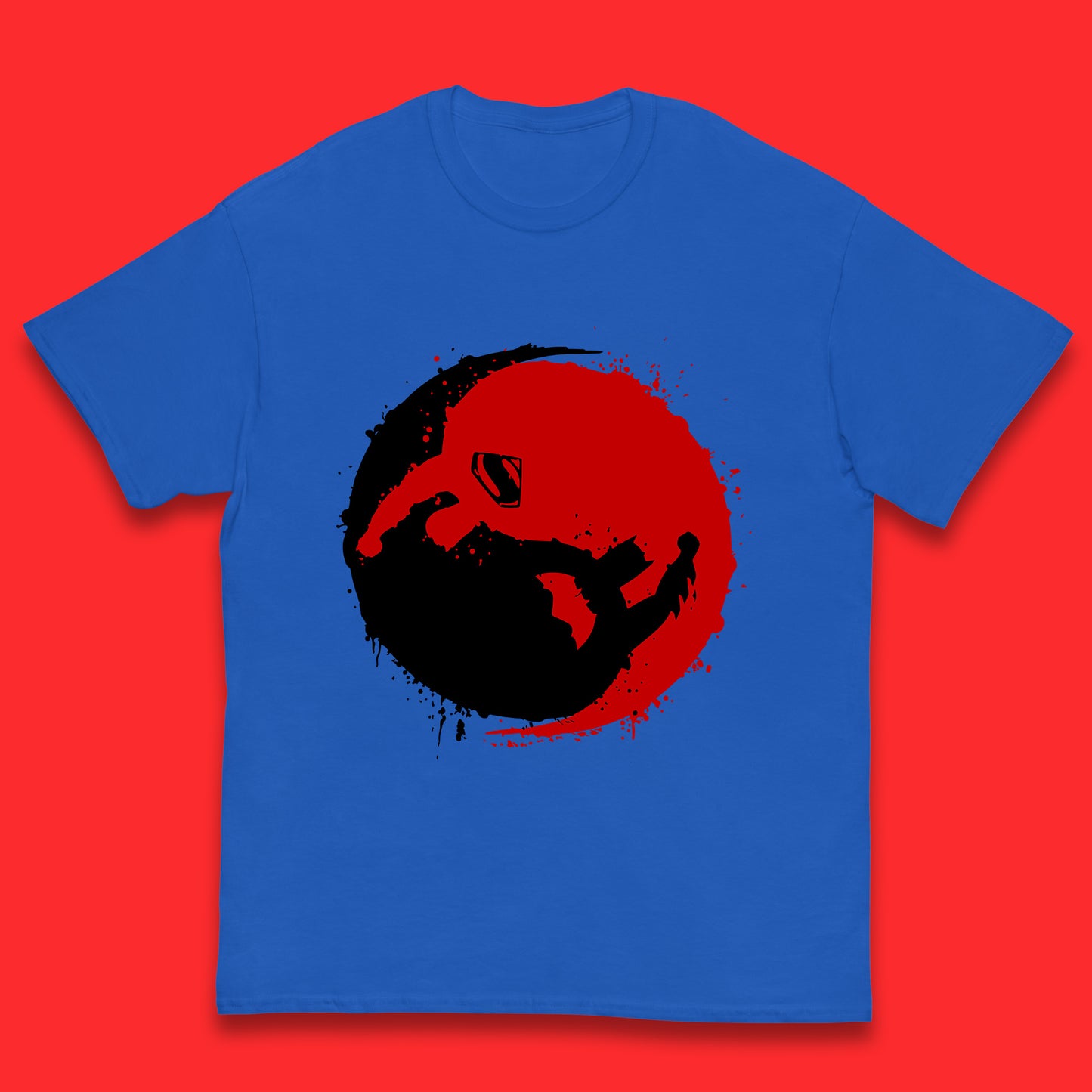 Dc Comics American Superheros Superman And Batman Fictional Movie Character Anime Yin Yang Spoof Kids T Shirt