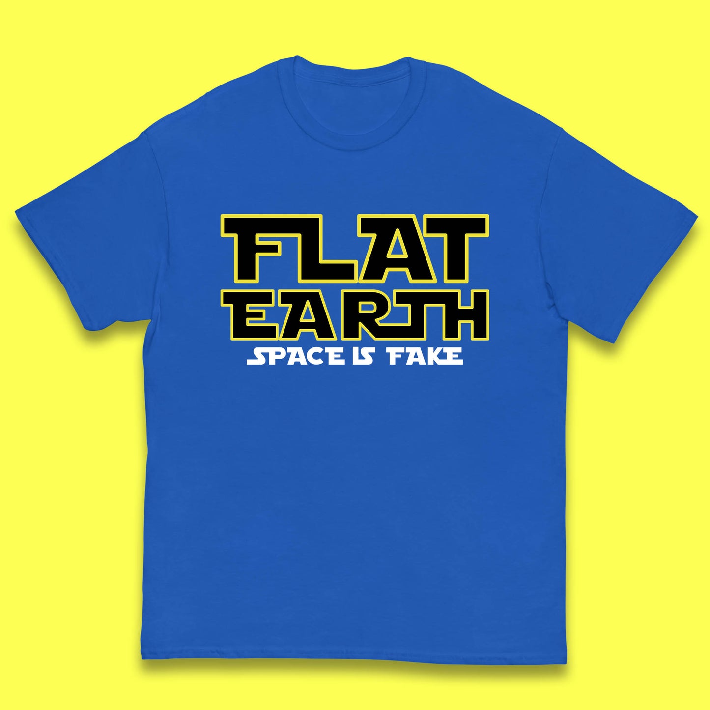 Flat Earth Space Is Fake Funny Conspiracy The Force Awakens Inspired NASA Lies Star Wars Inspired Kids T Shirt