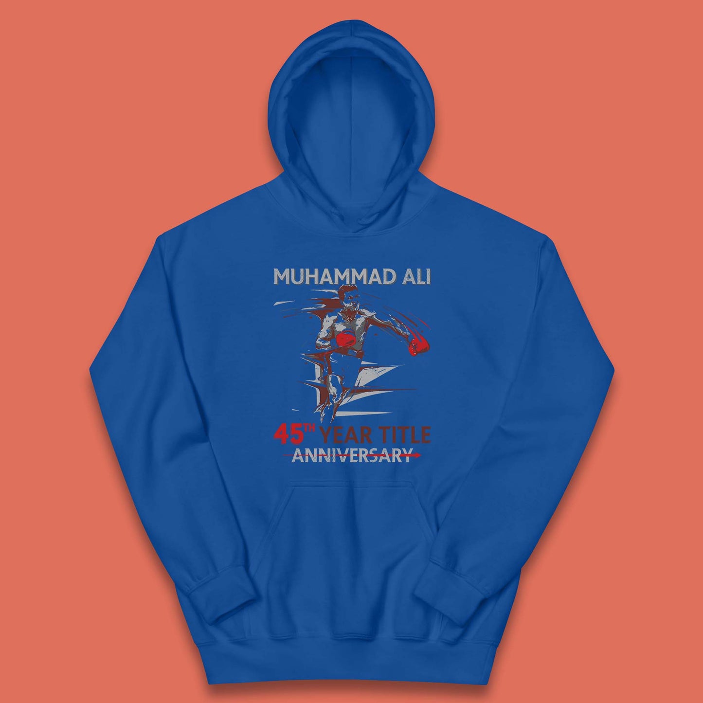 Muhammad Ali 45th Year Title Anniversary World Boxing Champion American Heavyweight Boxer Kids Hoodie