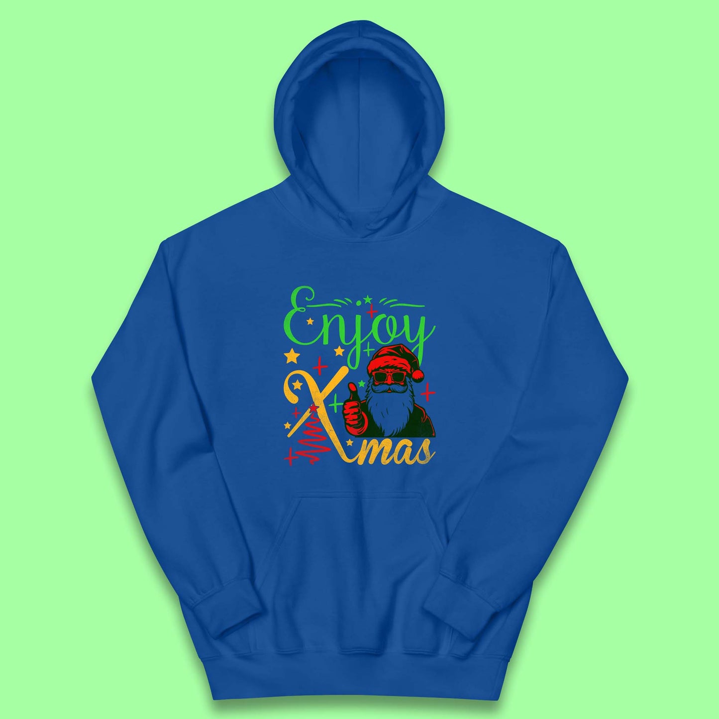 santa claus thumbs up christmas hoodie