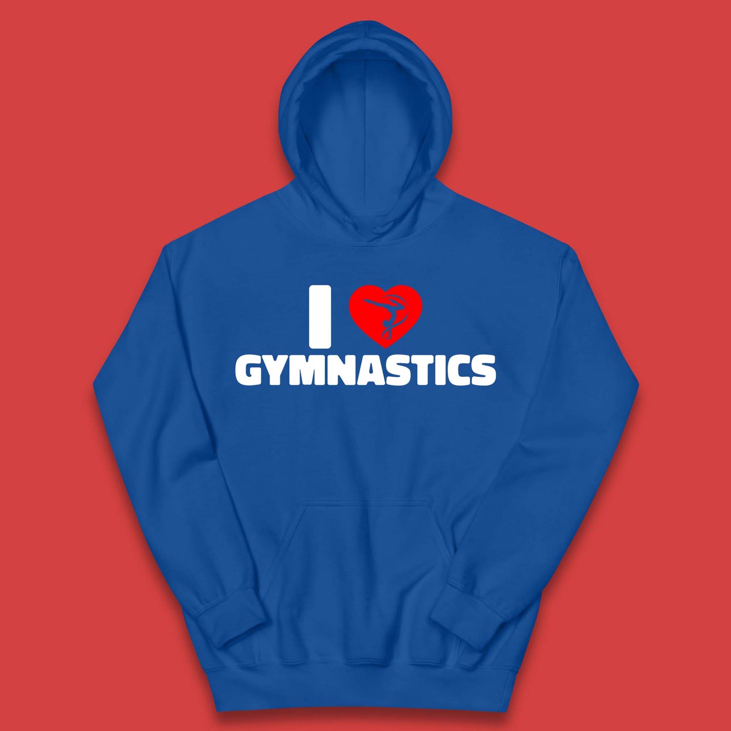 I Love Gymnastics Floor Exercises Sports Heart Gymnast Gymnastics Lover Kids Hoodie