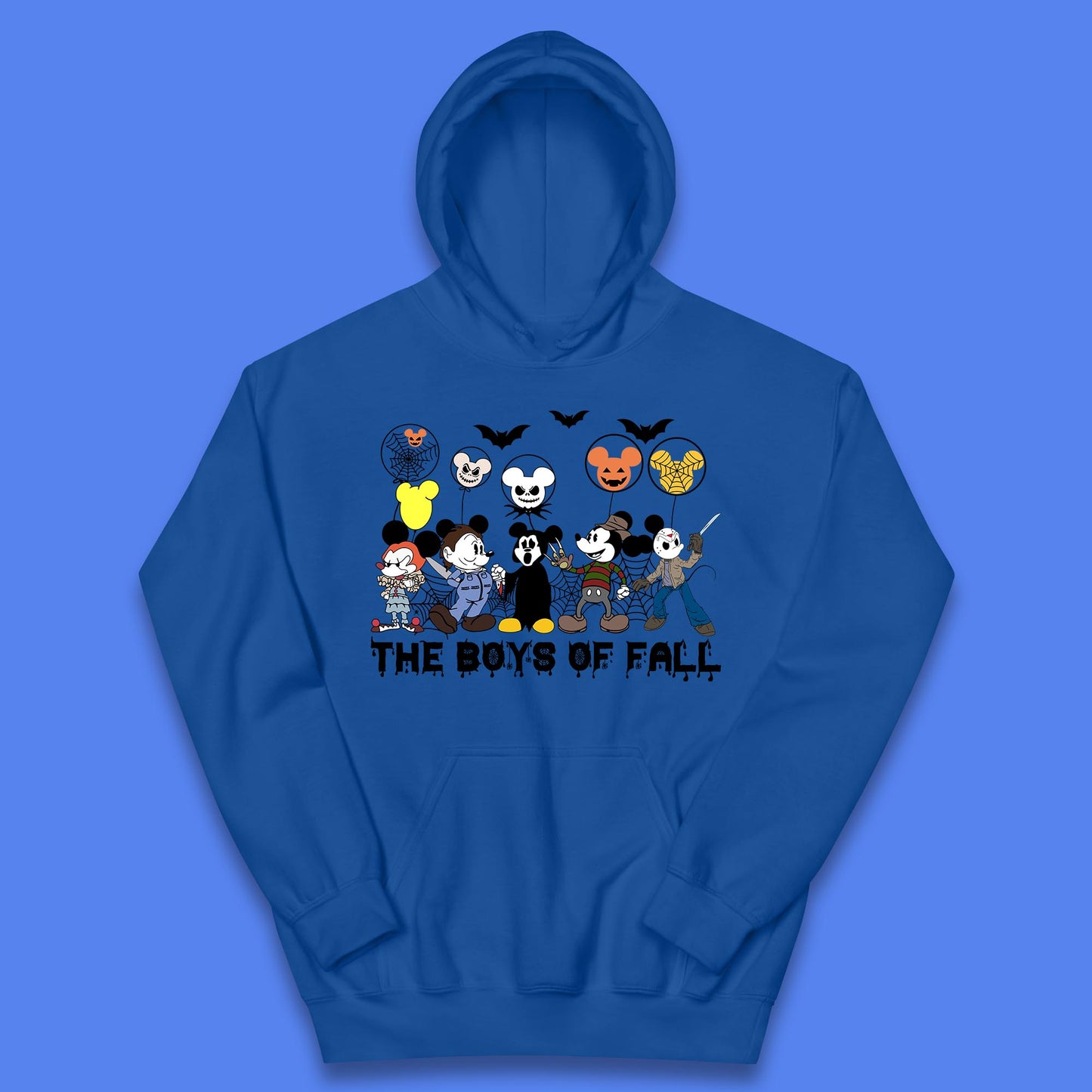 The Boys Of Fall Halloween Disney Mickey Mouse & Friends Horror Movie Characters Kids Hoodie