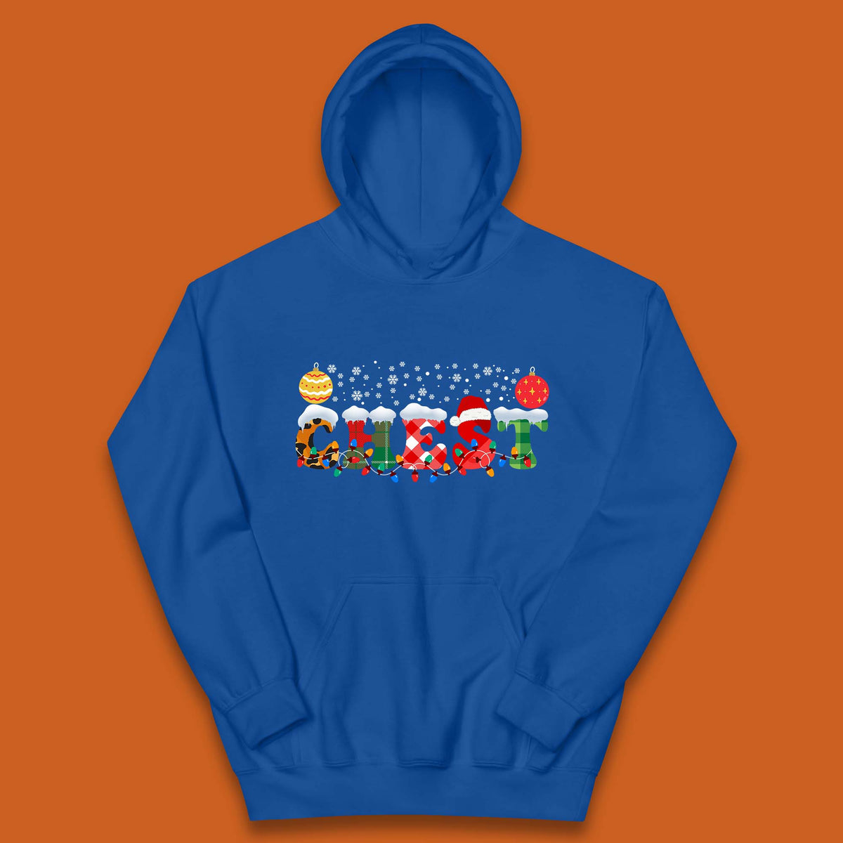 chest and nuts christmas snow winter hoodie