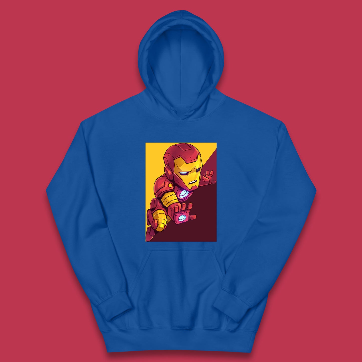 Flying Chibi Iron Man Superhero Marvel Avengers Comic Book Character Iron-Man Marvel Comics Kids Hoodie
