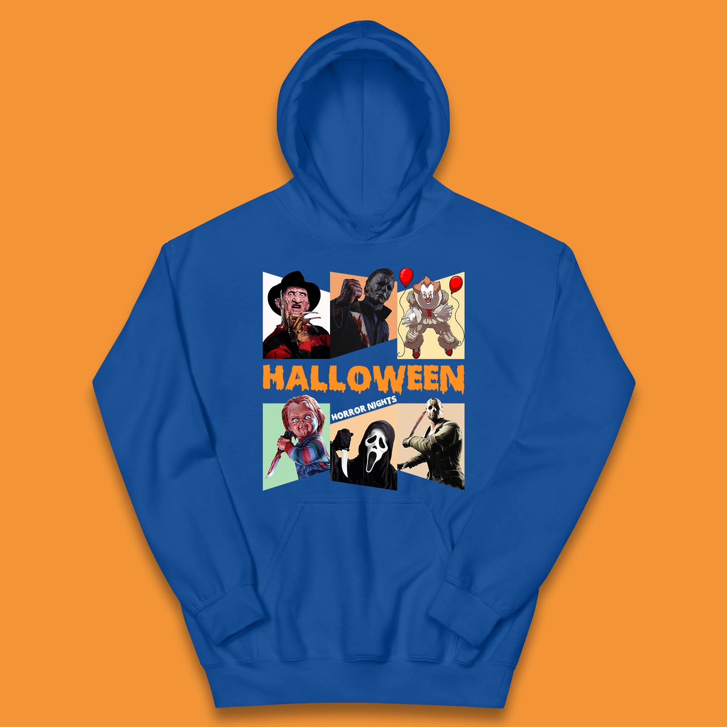 Halloween Horror Nights Horror Movie Characters Halloween Villians Serial Killers Kids Hoodie