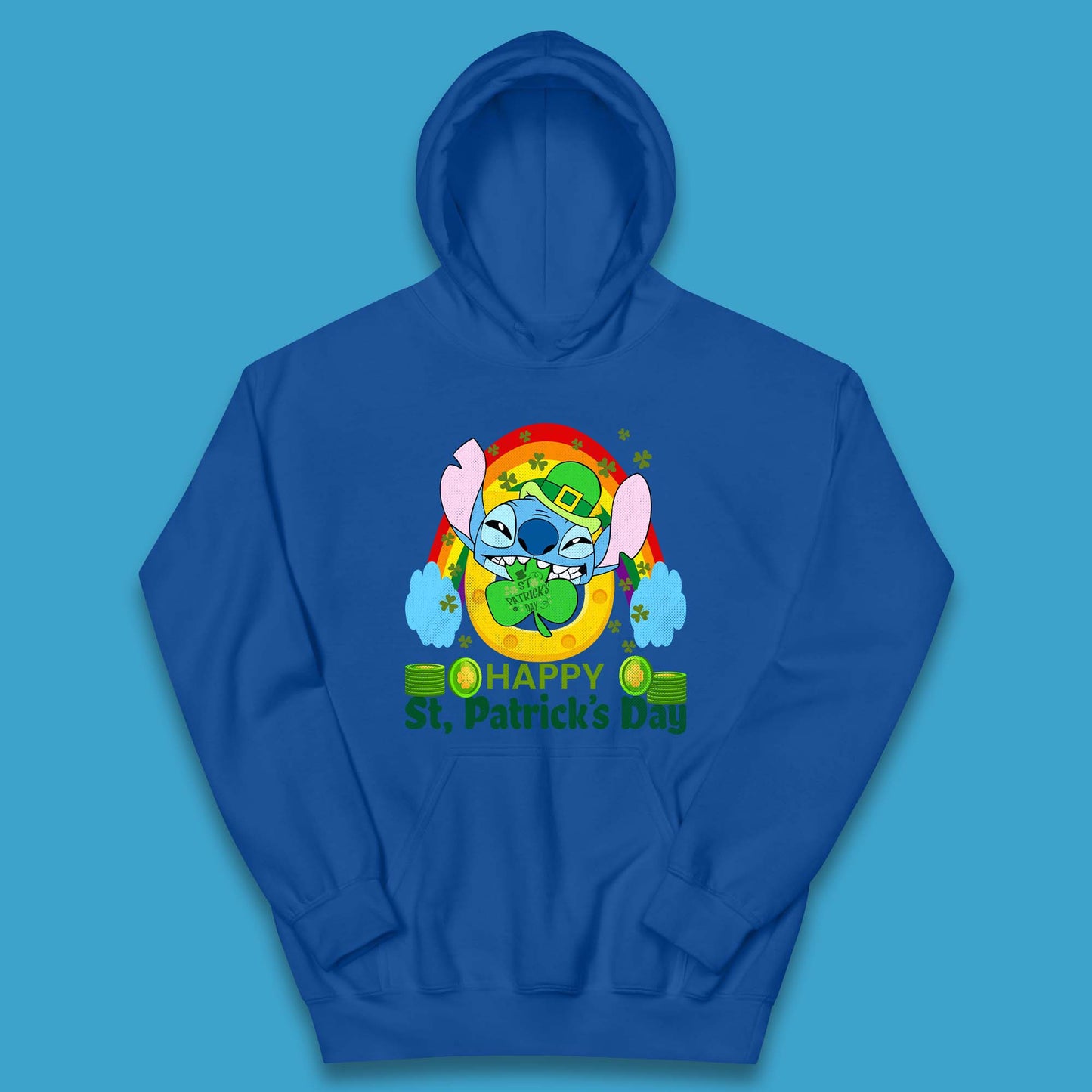 St. Patrick's Day Stitch Kids Hoodie
