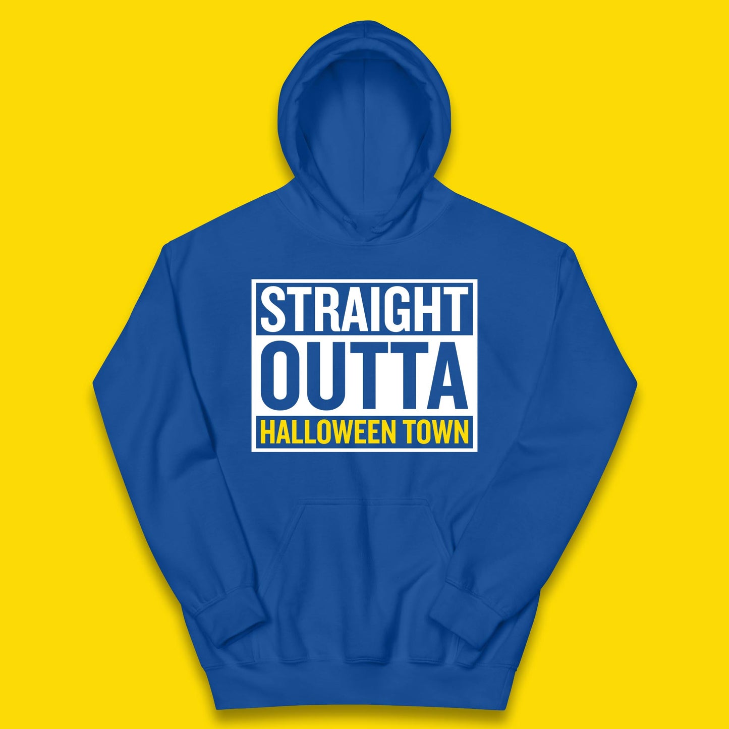 Straight Outta Halloween Town Horror Scary Spooky Season Kids Hoodie