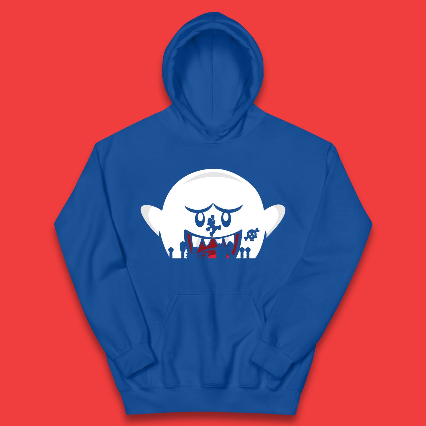 Super Mario Boo Trick Or Treat Halloween Nintendo Mario Iconic Ghost Boo Kids Hoodie