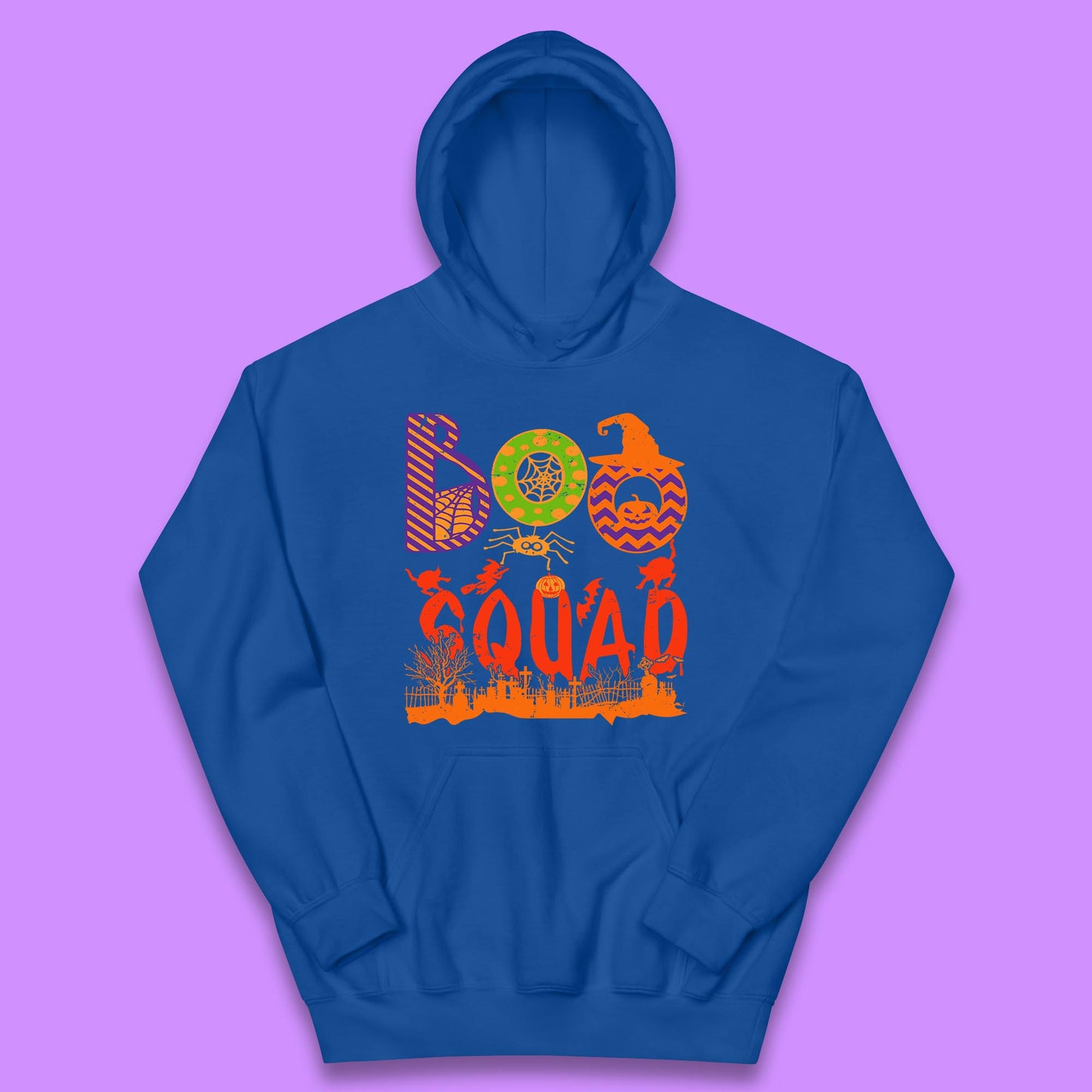 Boo Squad Halloween Matching Costume Horror Boo Crew Kids Hoodie